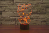 3D 7 Color Hello Kitty Illusion Lamp V1