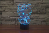 3D 7 Color Hello Kitty Illusion Lamp V1