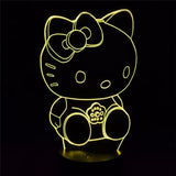 3D 7 Color Hello Kitty Illusion Lamp V1